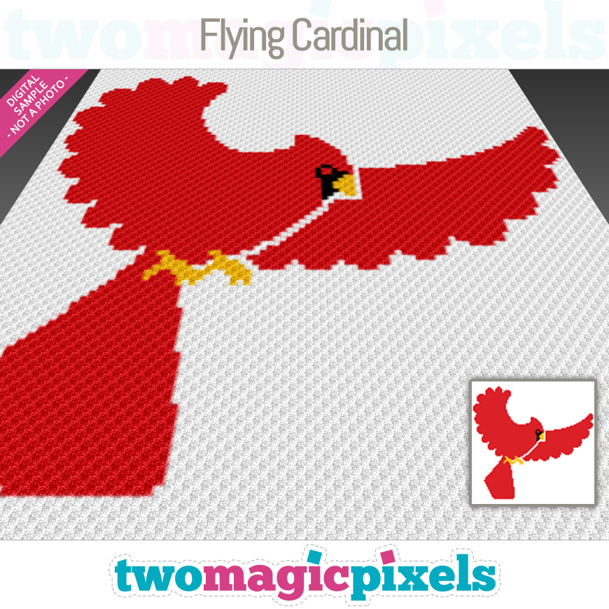 Flying Cardinal by Two Magic Pixels
