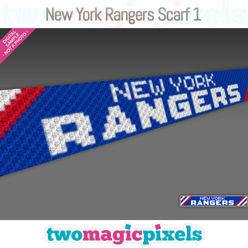 New York Rangers Scarf 1 by Two Magic Pixels