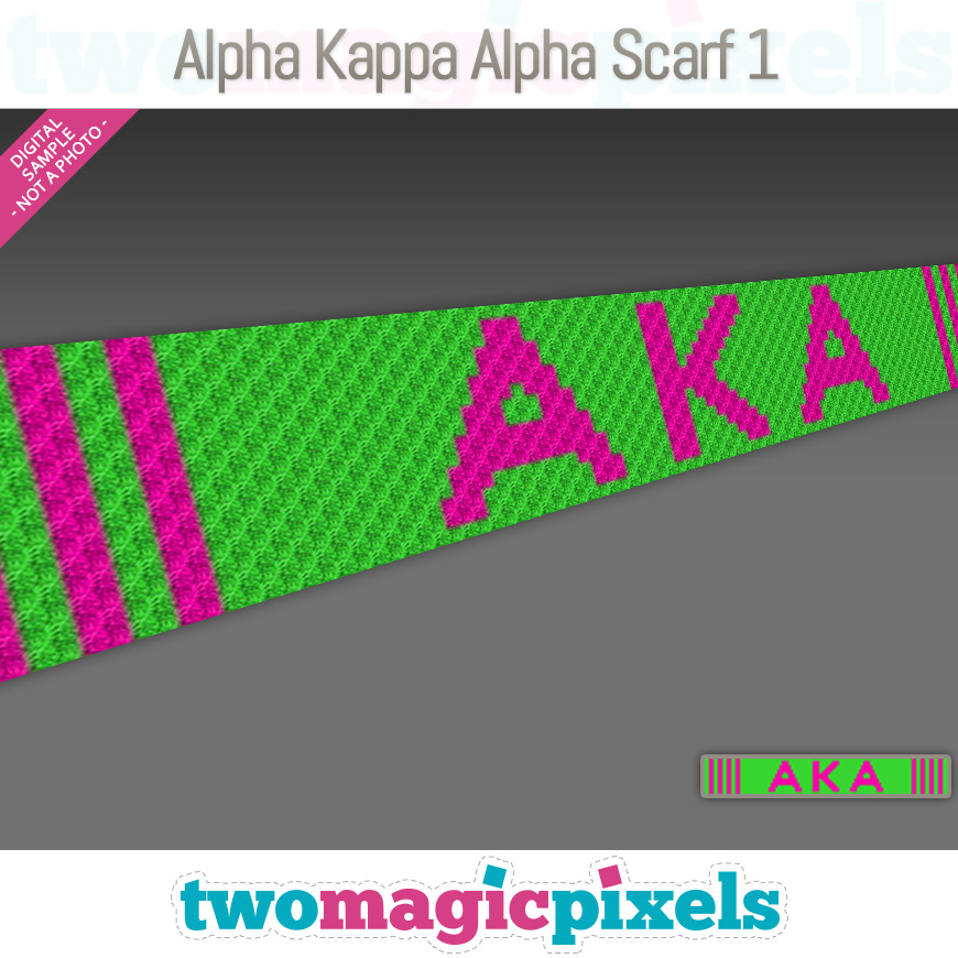 Alpha Kappa Alpha Scarf 1 by Two Magic Pixels