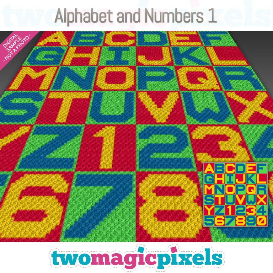 Alphabet and Numbers 1 by Two Magic Pixels