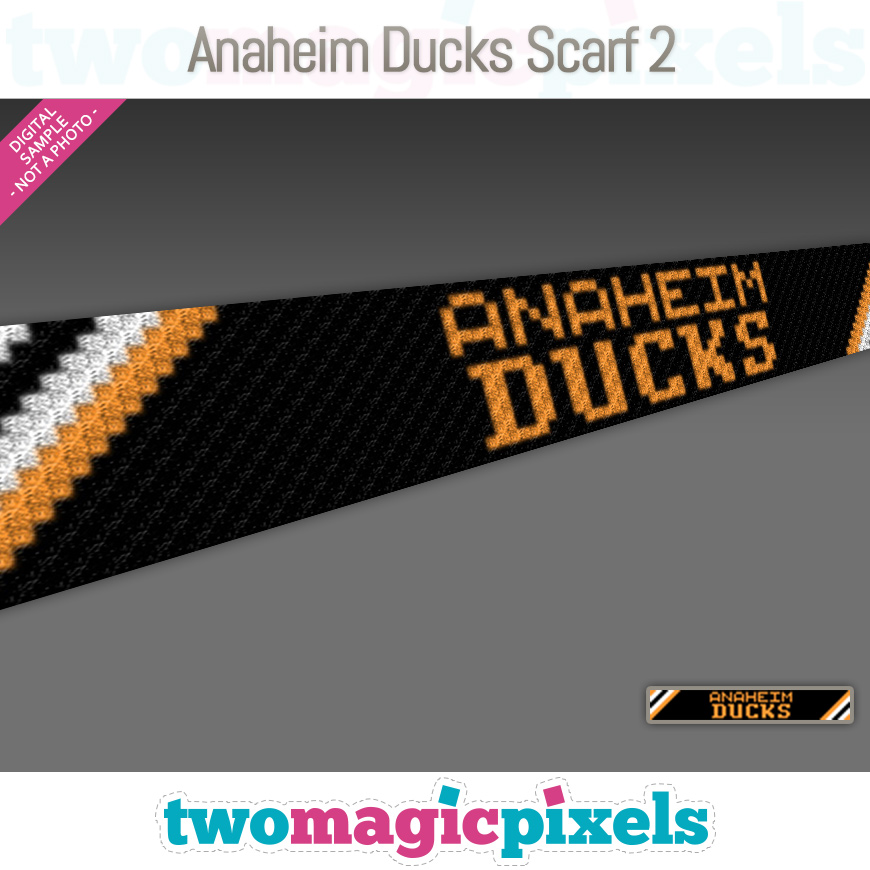 Anaheim Ducks Scarf 2 by Two Magic Pixels