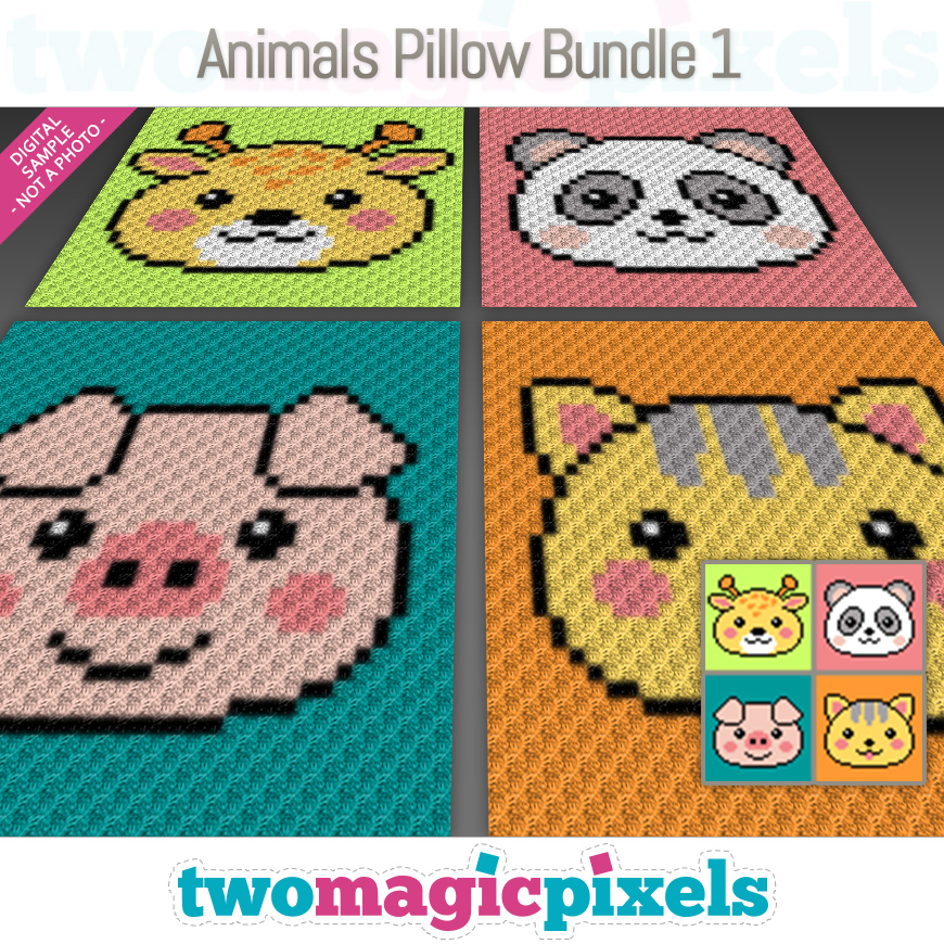 Animals Pillow Bundle 1 by Two Magic Pixels
