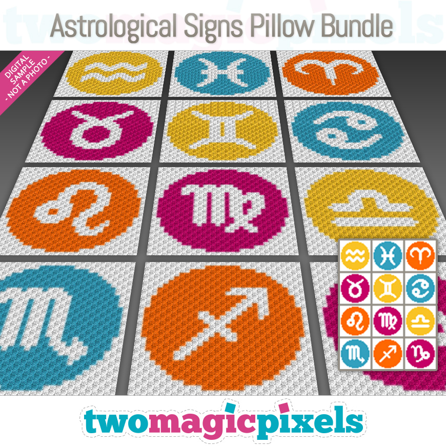 Astrological Signs Pillow Bundle by Two Magic Pixels