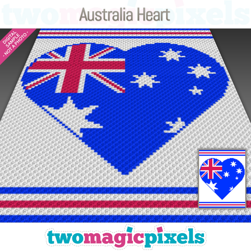 Australia Heart by Two Magic Pixels