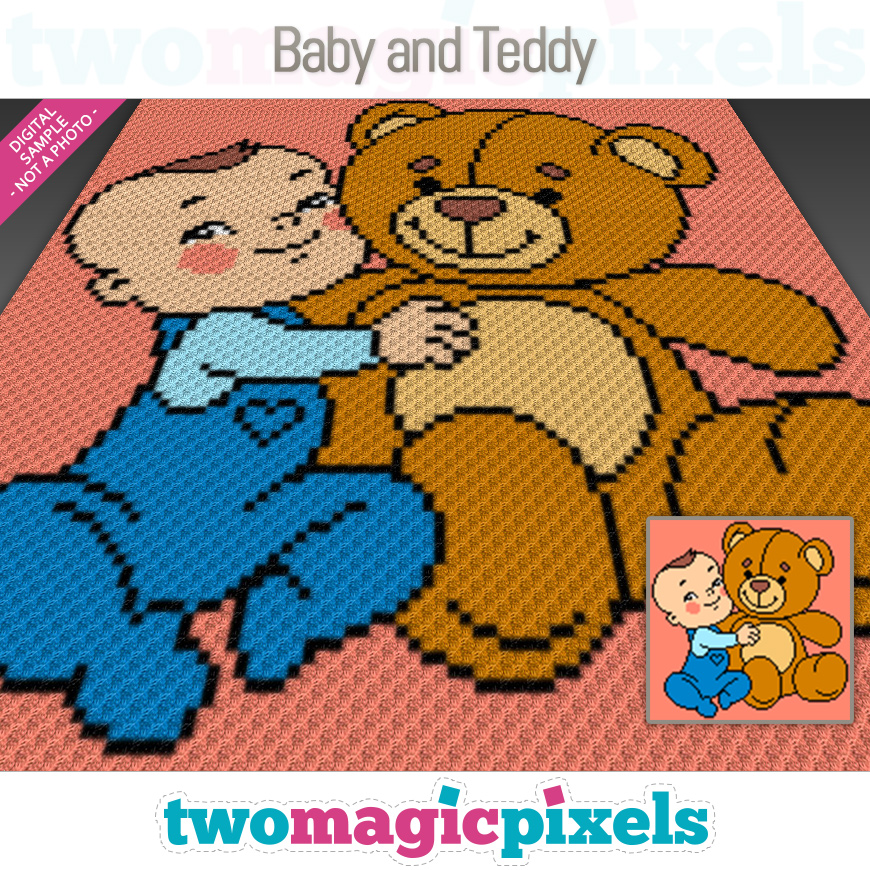 Baby and Teddy by Two Magic Pixels