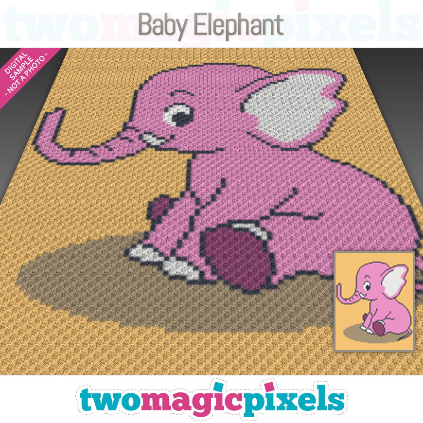 Baby Elephant by Two Magic Pixels