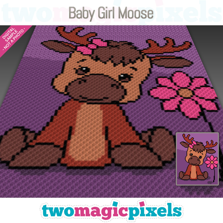 Baby Girl Moose by Two Magic Pixels