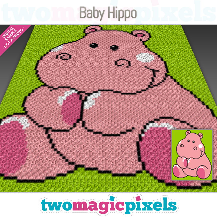 Baby Hippo by Two Magic Pixels