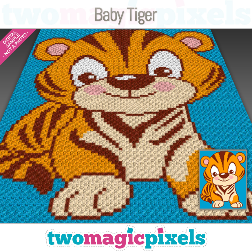 Baby Tiger by Two Magic Pixels