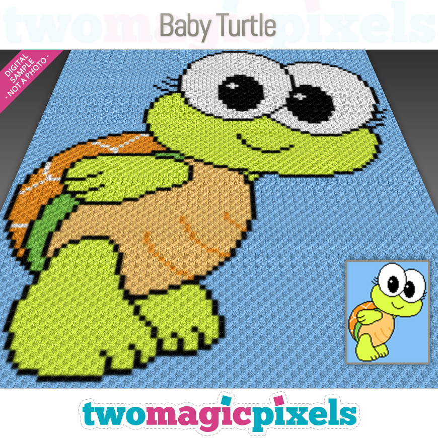 Baby Turtle by Two Magic Pixels