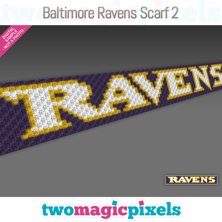 Baltimore Ravens Scarf 2 by Two Magic Pixels
