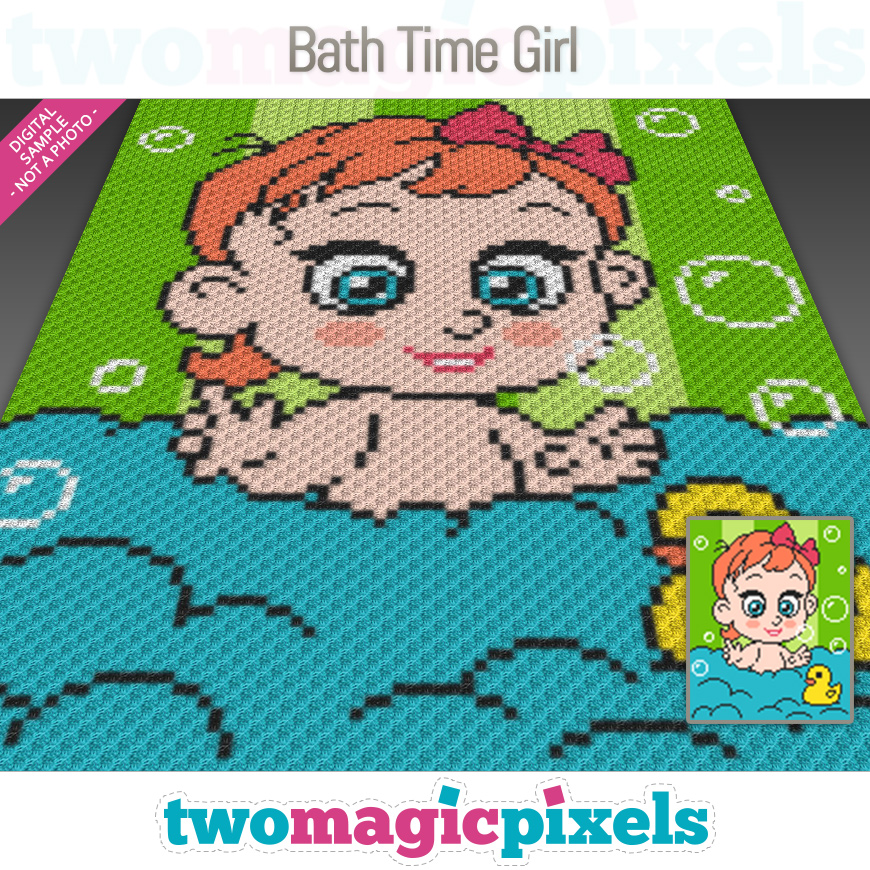 Bath Time Girl by Two Magic Pixels