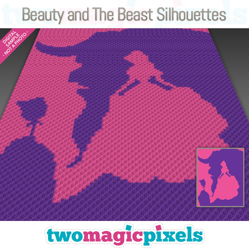 Beauty and The Beast Silhouettes by Two Magic Pixels
