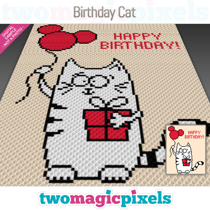 Birthday Cat by Two Magic Pixels