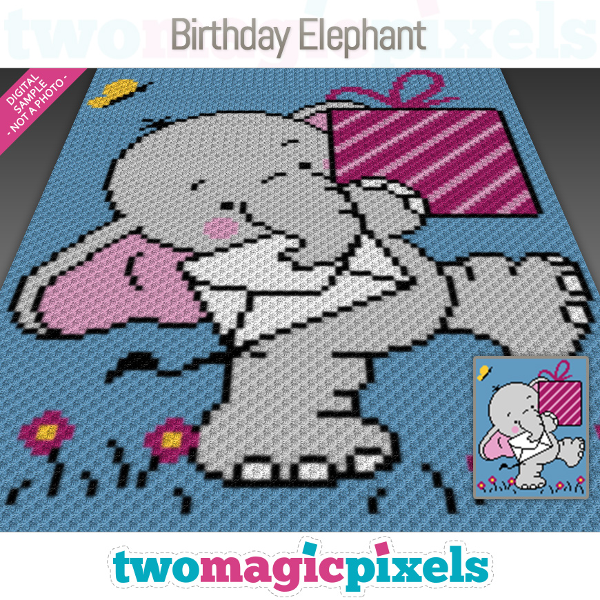 Birthday Elephant by Two Magic Pixels