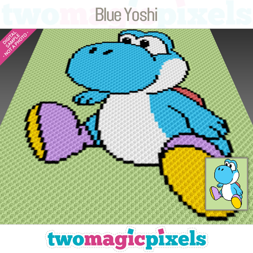 Blue Yoshi by Two Magic Pixels