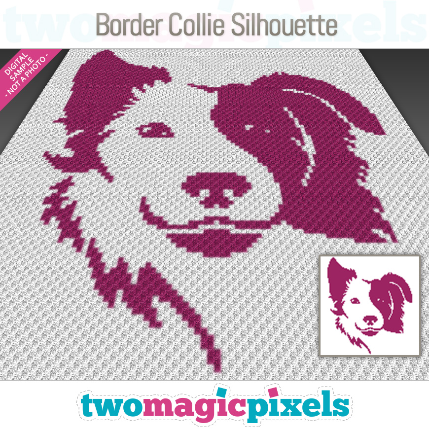 Border Collie Silhouette by Two Magic Pixels