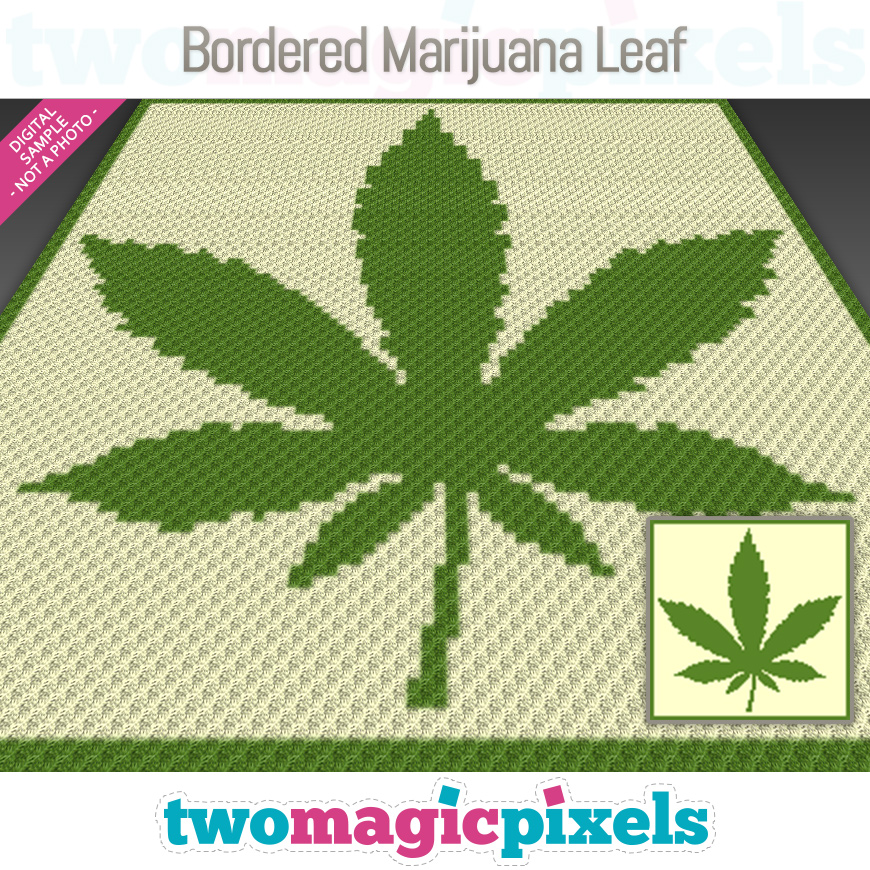 Bordered Marijuana Leaf by Two Magic Pixels