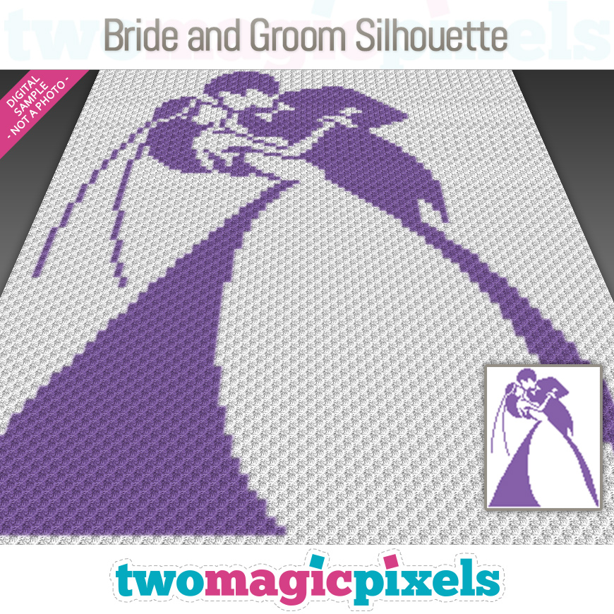 Bride and Groom Silhouette by Two Magic Pixels