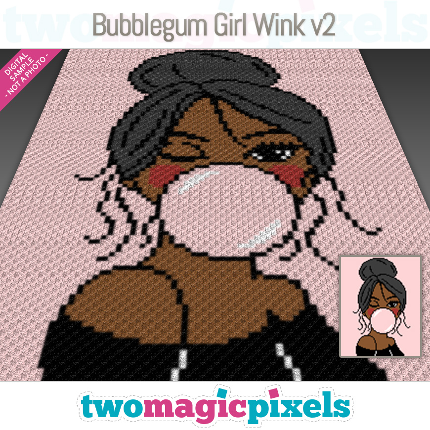 Bubblegum Girl Wink v2 by Two Magic Pixels