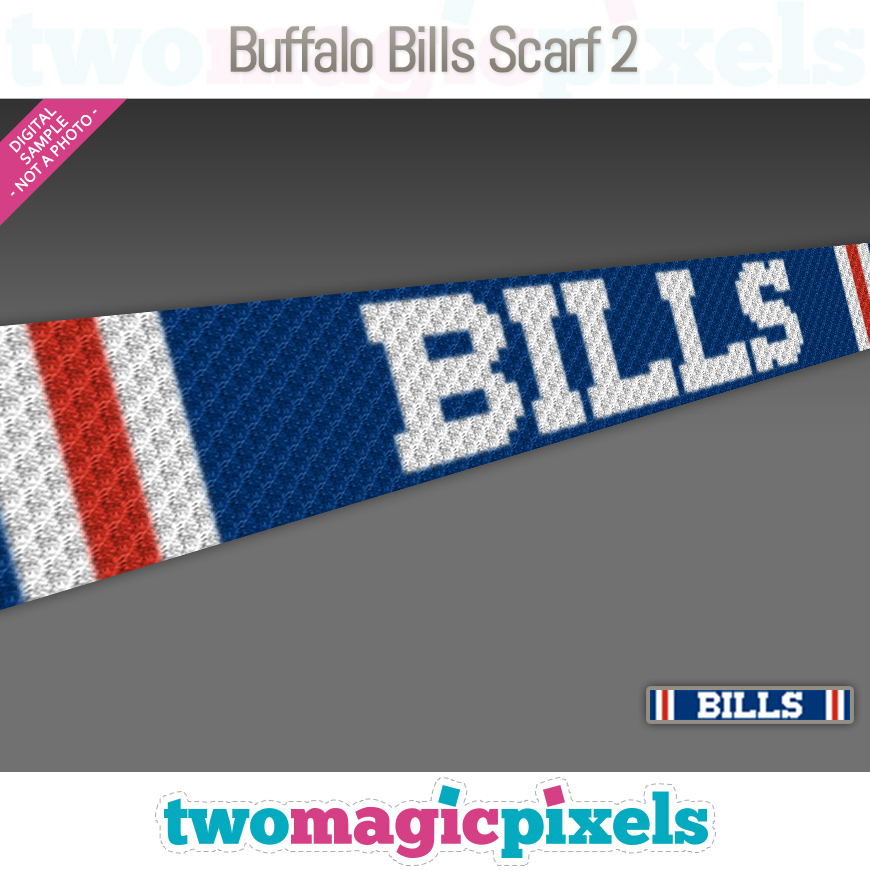 Buffalo Bills Scarf 2 by Two Magic Pixels