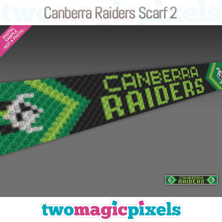 Canberra Raiders Scarf 2 by Two Magic Pixels
