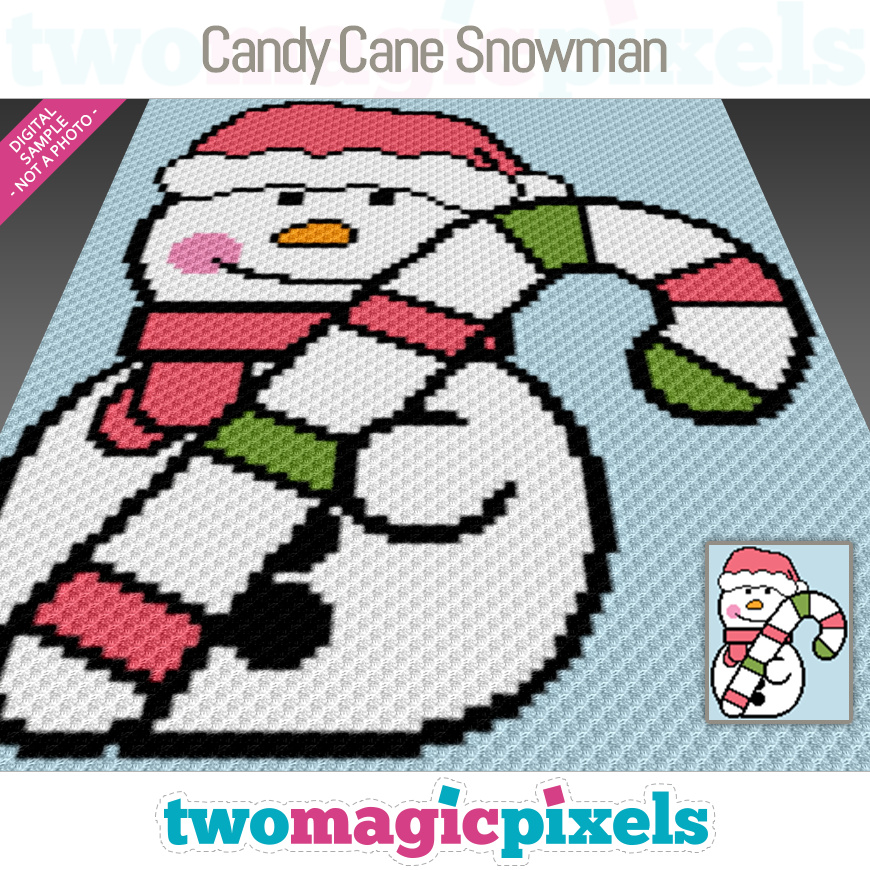 Candy Cane Snowman by Two Magic Pixels