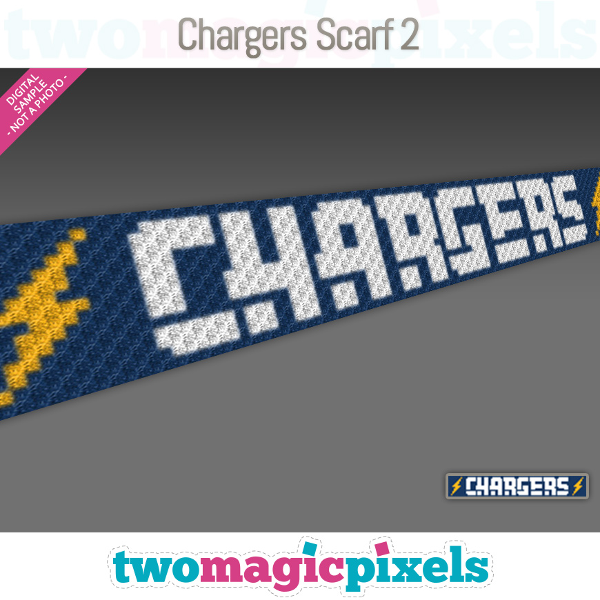 Chargers Scarf 2 by Two Magic Pixels