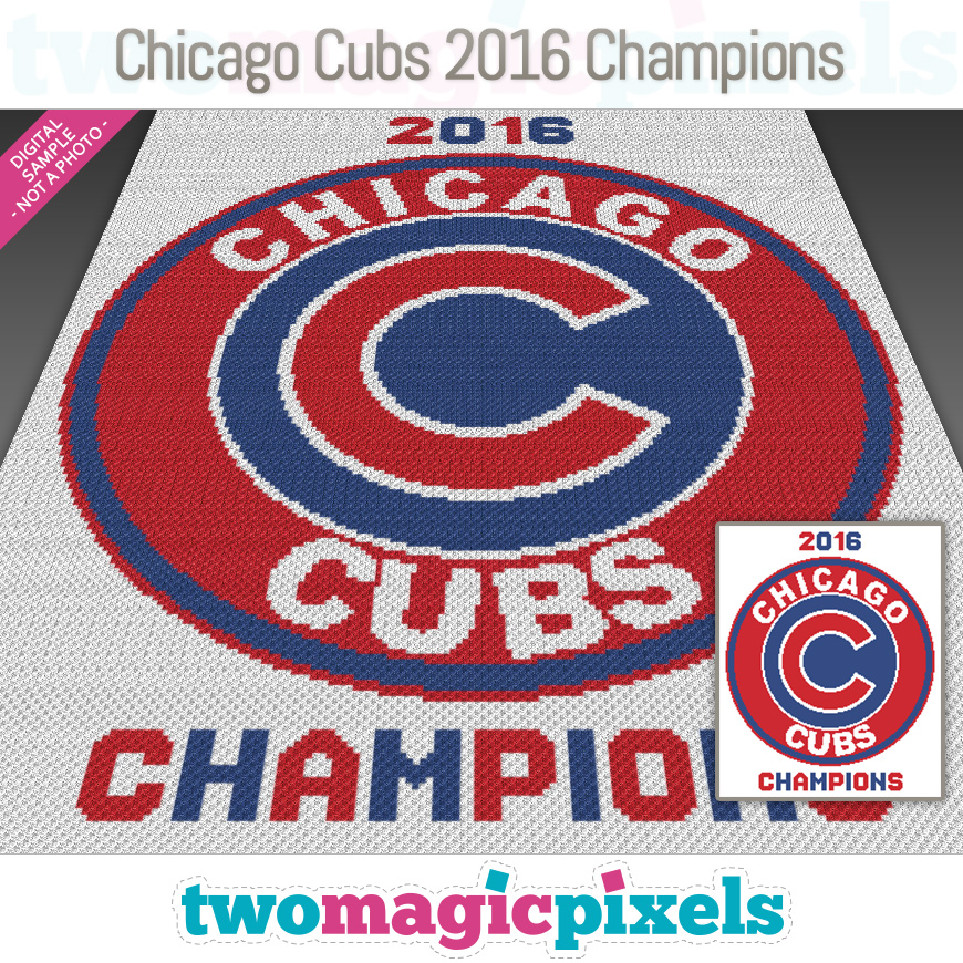 Chicago Cubs 2016 Champions by Two Magic Pixels