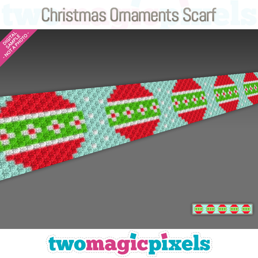 Christmas Ornaments Scarf by Two Magic Pixels