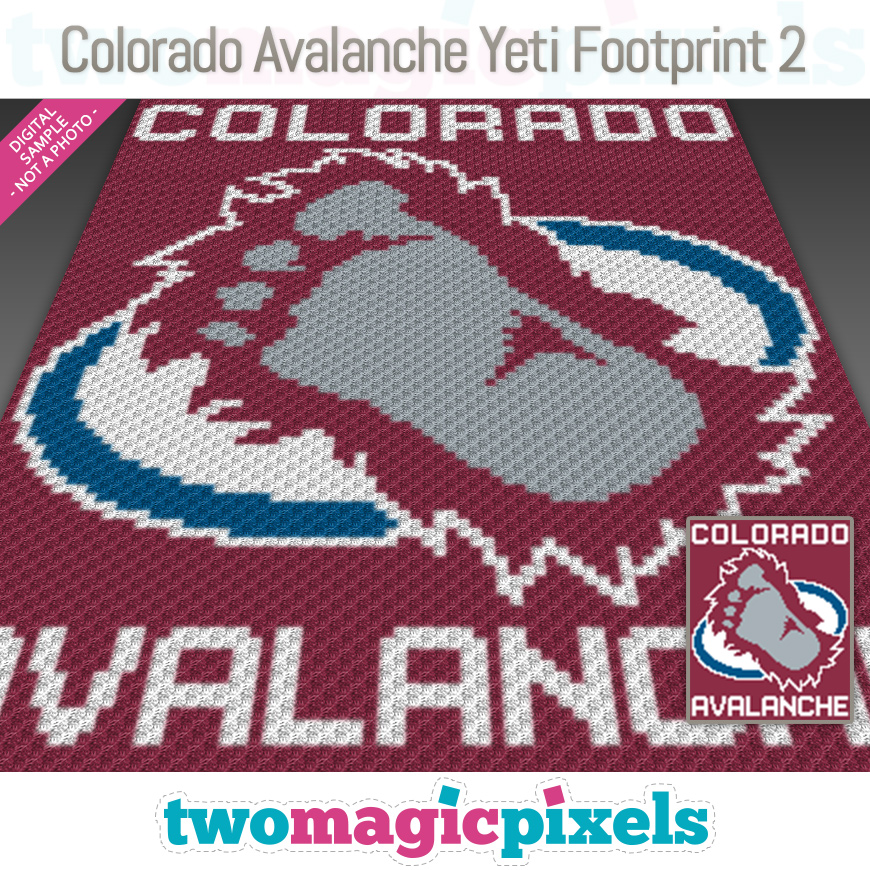 Colorado Avalanche Yeti Footprint 2 by Two Magic Pixels