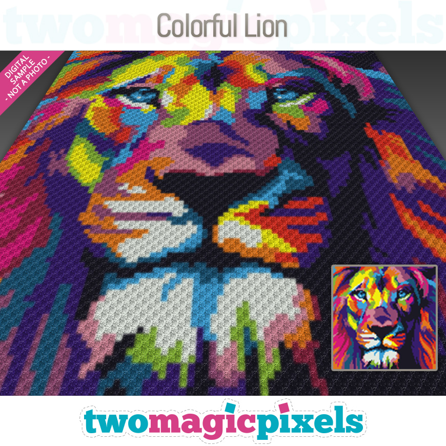 Colorful Lion by Two Magic Pixels