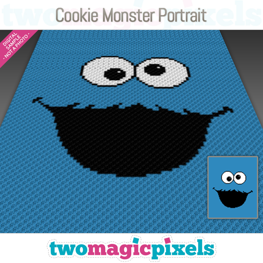 Cookie Monster Portrait by Two Magic Pixels