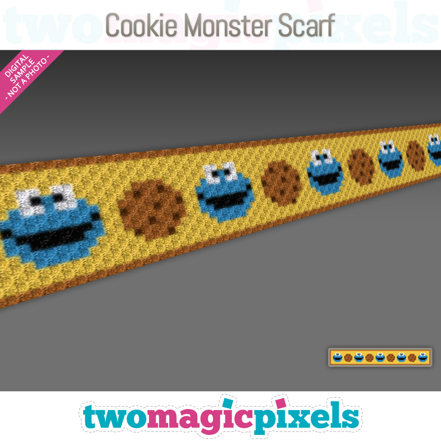 Cookie Monster Scarf by Two Magic Pixels
