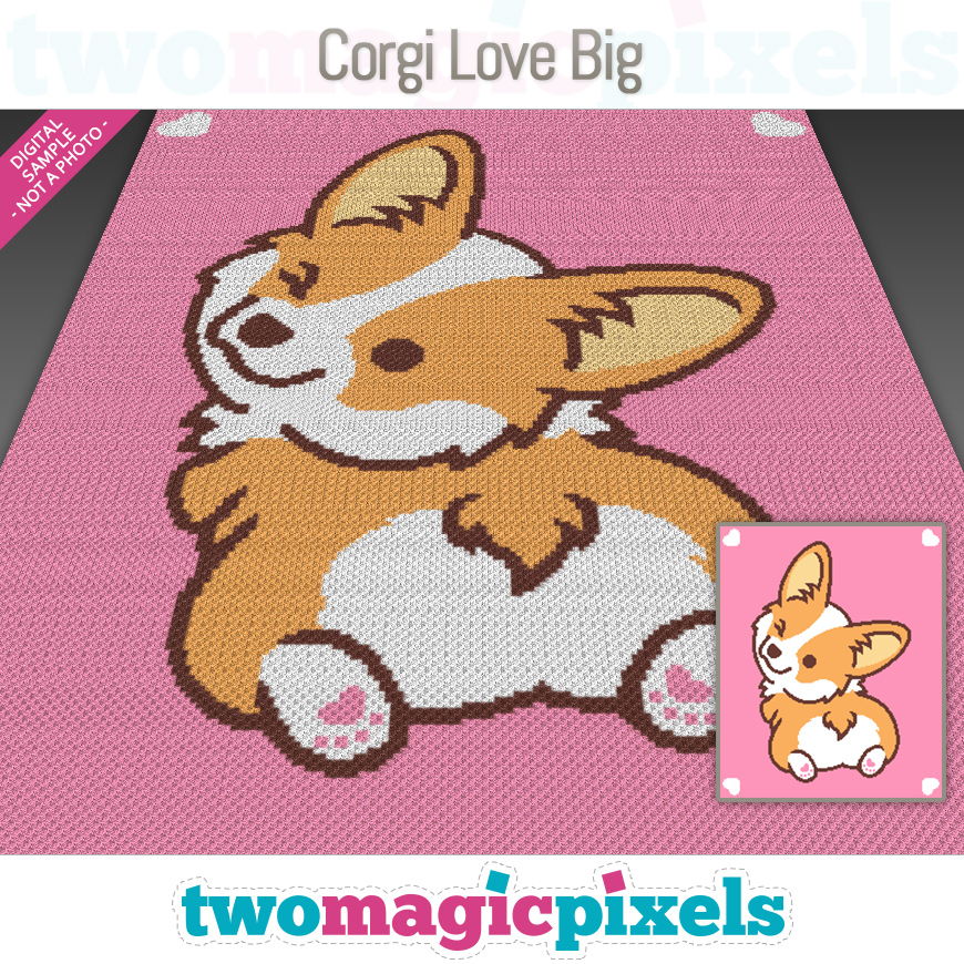 Corgi Love Big by Two Magic Pixels