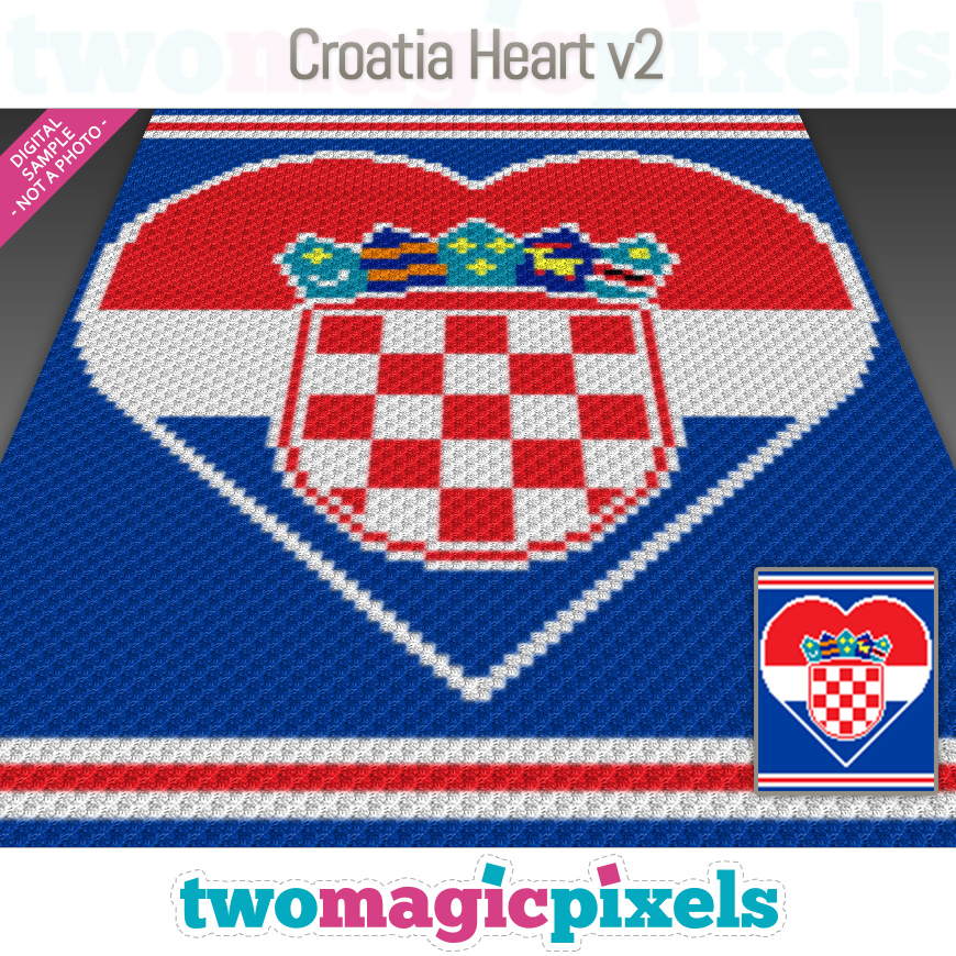 Croatia Heart v2 by Two Magic Pixels
