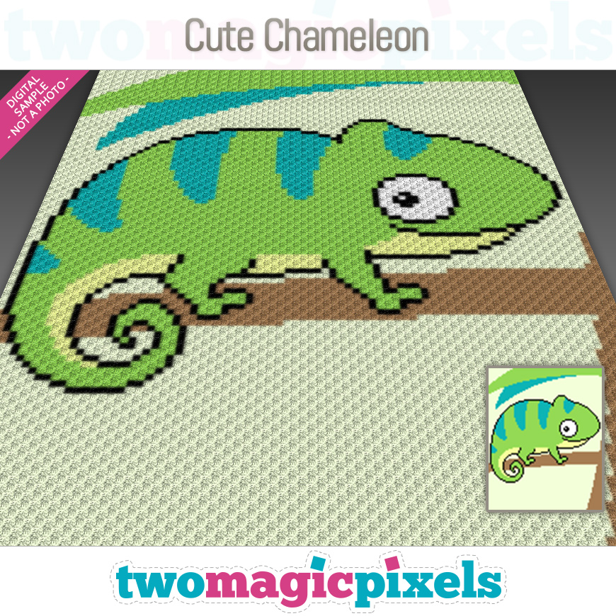Cute Chameleon by Two Magic Pixels