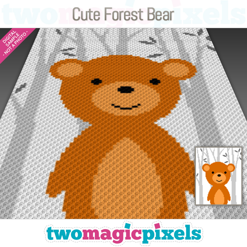 Cute Forest Bear by Two Magic Pixels