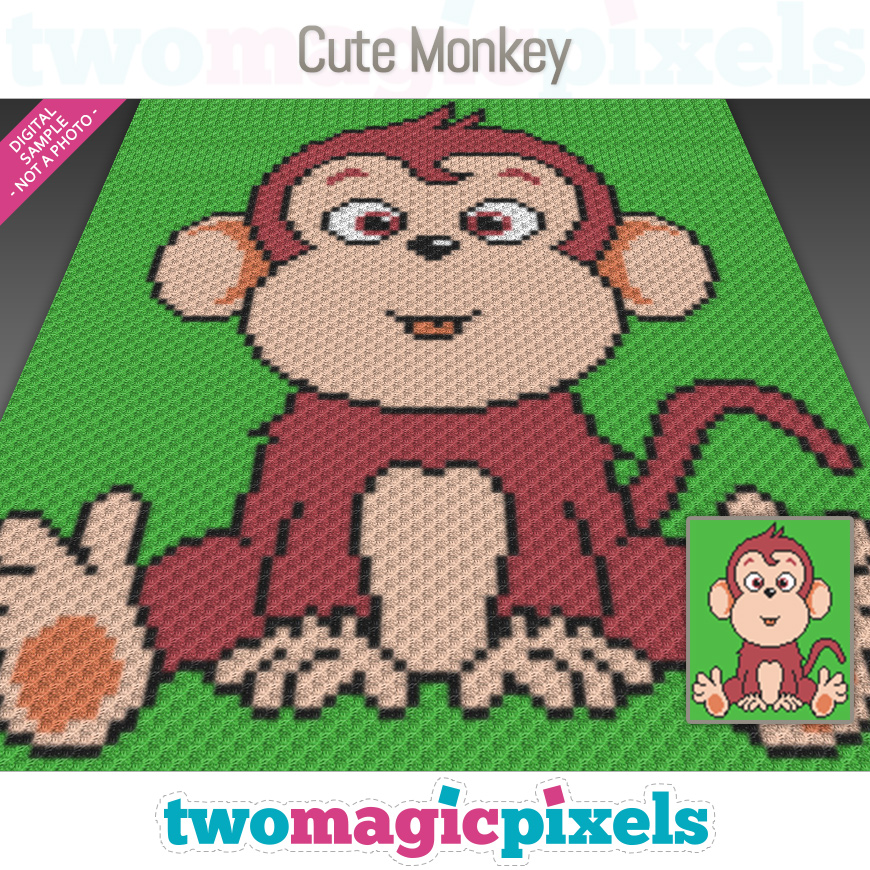 Cute Monkey by Two Magic Pixels
