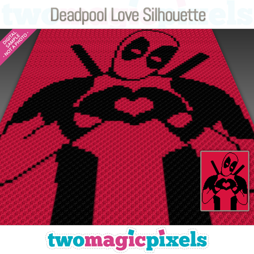 Deadpool Love Silhouette by Two Magic Pixels