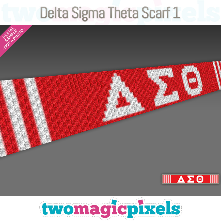 Delta Sigma Theta Scarf 1 by Two Magic Pixels