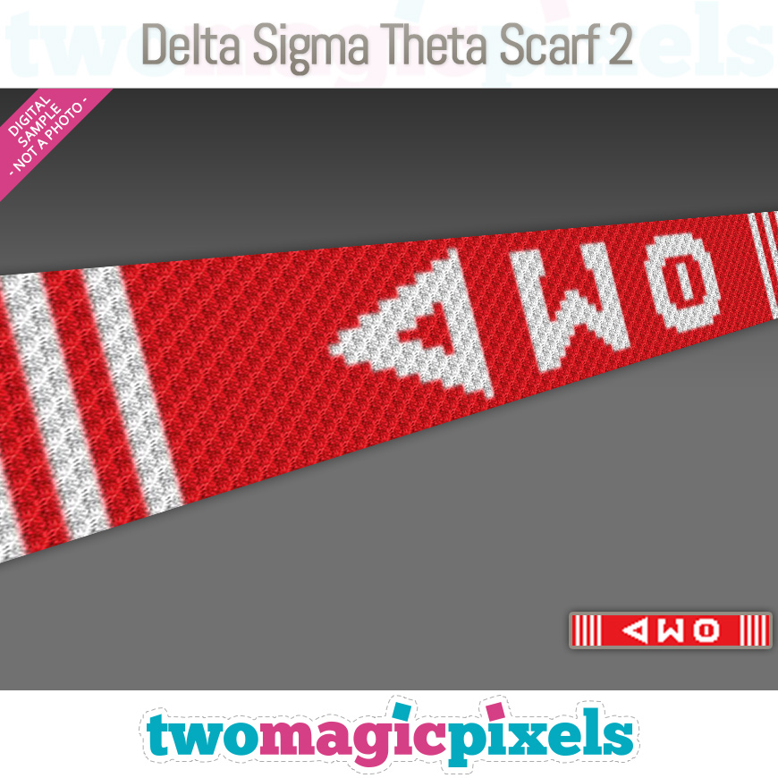 Delta Sigma Theta Scarf 2 by Two Magic Pixels