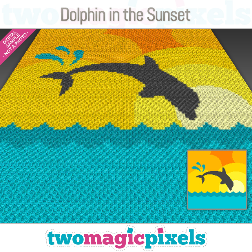 Dolphin in the Sunset by Two Magic Pixels
