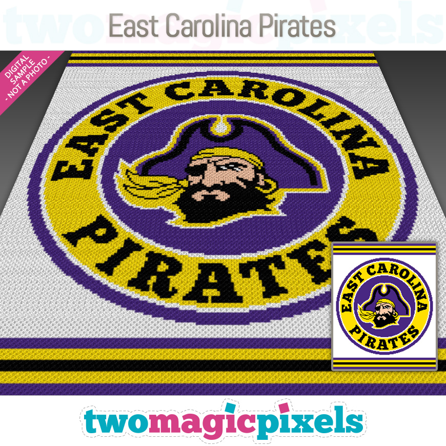 East Carolina Pirates by Two Magic Pixels