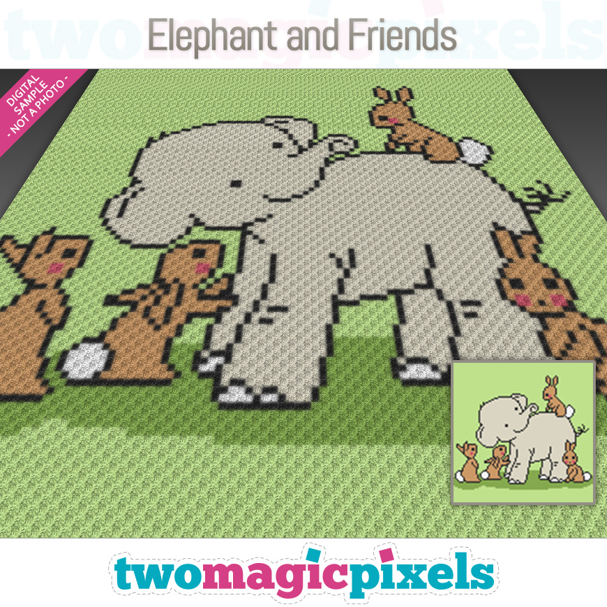 Elephant and Friends by Two Magic Pixels