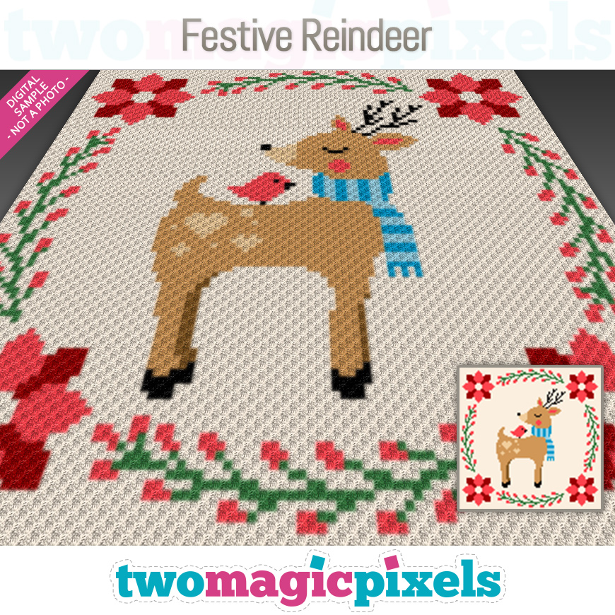 Festive Reindeer by Two Magic Pixels