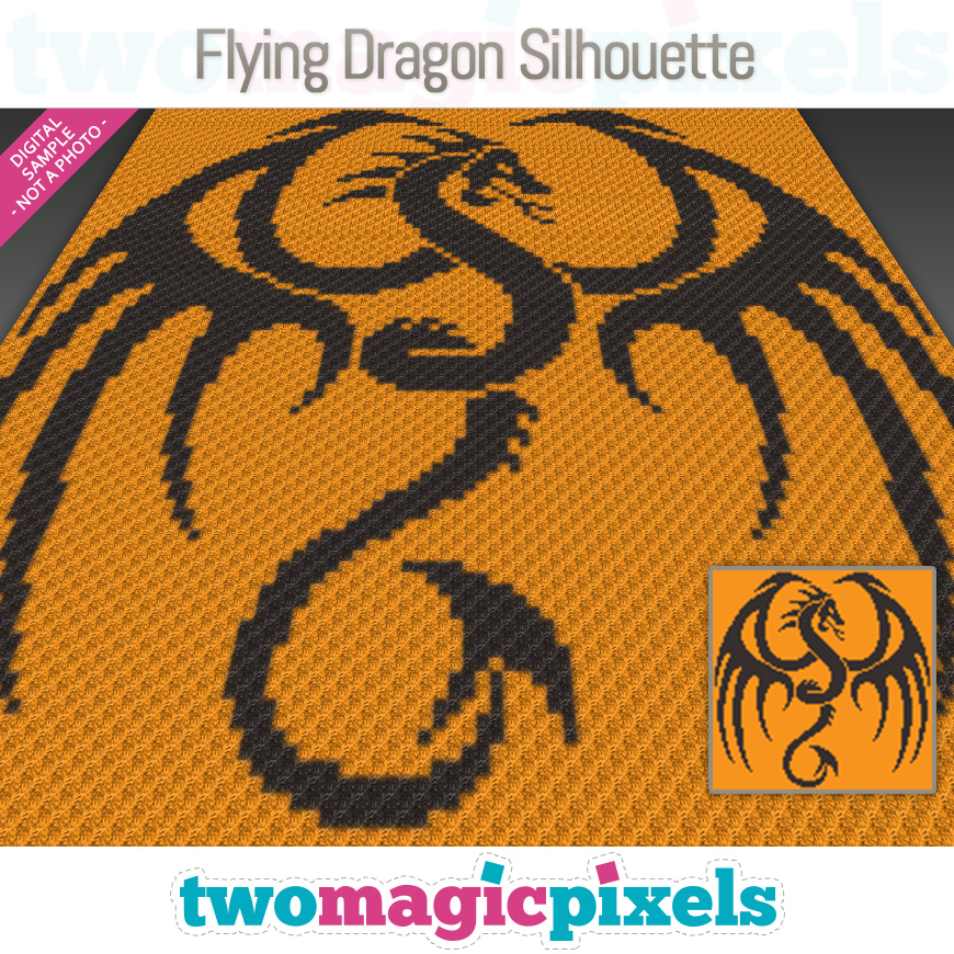 Flying Dragon Silhouette by Two Magic Pixels
