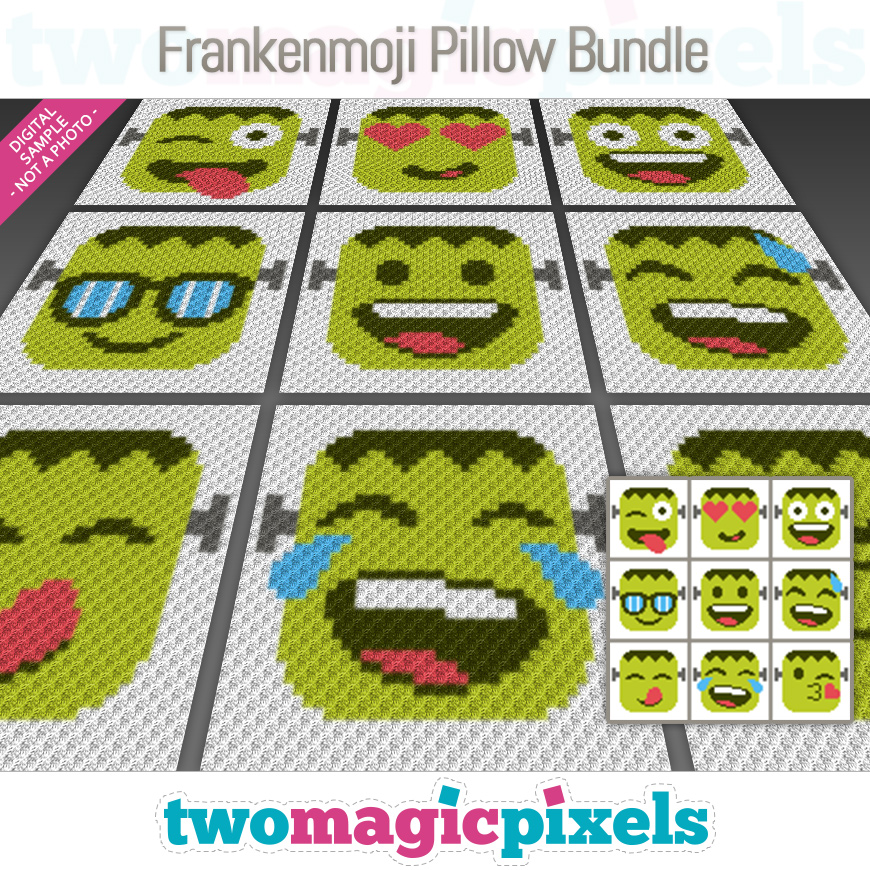 Frankenmoji Pillow Bundle by Two Magic Pixels
