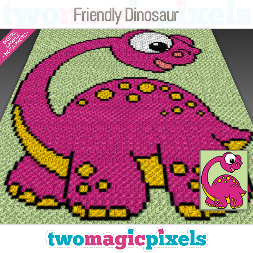 Friendly Dinosaur by Two Magic Pixels