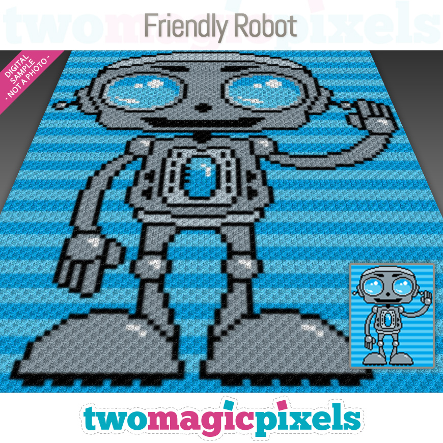 Friendly Robot by Two Magic Pixels
